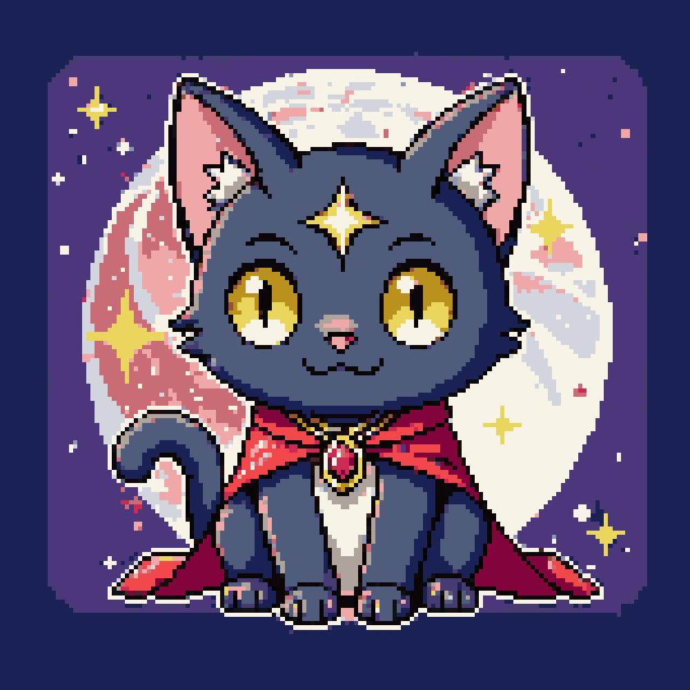 Moon Cat, Ruby Cloak
